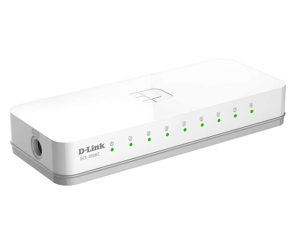 D-Link 8-Port 10/100 Unmanaged Switch DES-1008C D-Link 8-Port 10/100 Unmanaged Switch DES-1008C
